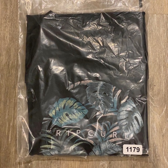 RIP CURL Surf Hawaiian Floral Logo Tee Shirt Men XL - Picture 5 of 5